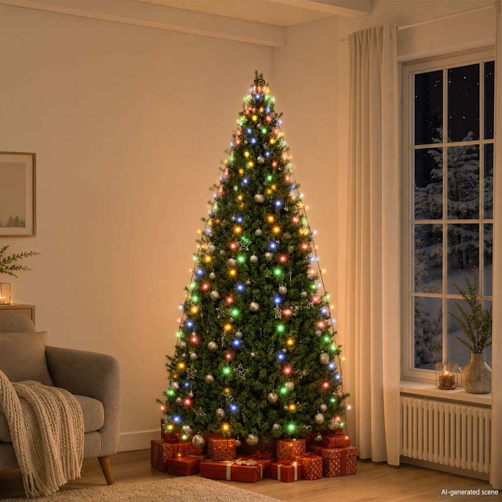 Weihnachtsbaum-Lichternetz mit 250 LEDs Mehrfarbig 250 cm