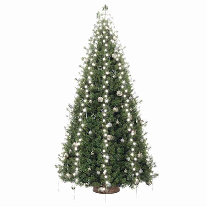 Weihnachtsbaum-Lichternetz mit 400 LEDs Kaltweiß 400 cm