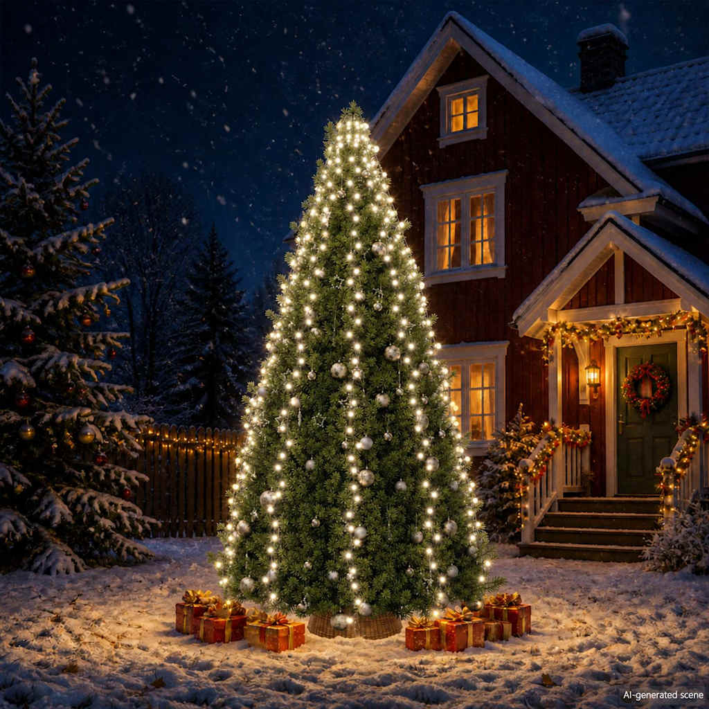Weihnachtsbaum-Beleuchtung 500 LEDs Kaltweiß 500 cm