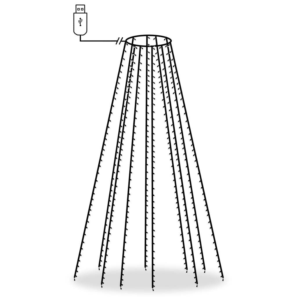 Weihnachtsbaum-Beleuchtung 500 LEDs Blau 500 cm