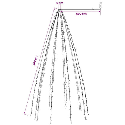 Weihnachtsbaum-Beleuchtung 500 LEDs Mehrfarbig 500 cm