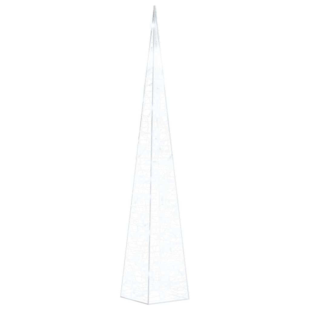 LED-Leuchtkegel Acryl Deko Kaltweiß 90 cm
