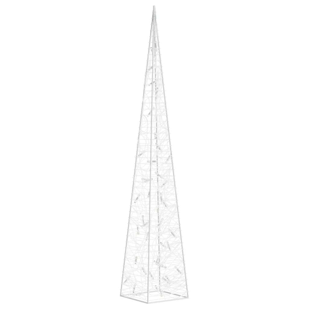 LED-Leuchtkegel Acryl Deko Kaltweiß 90 cm