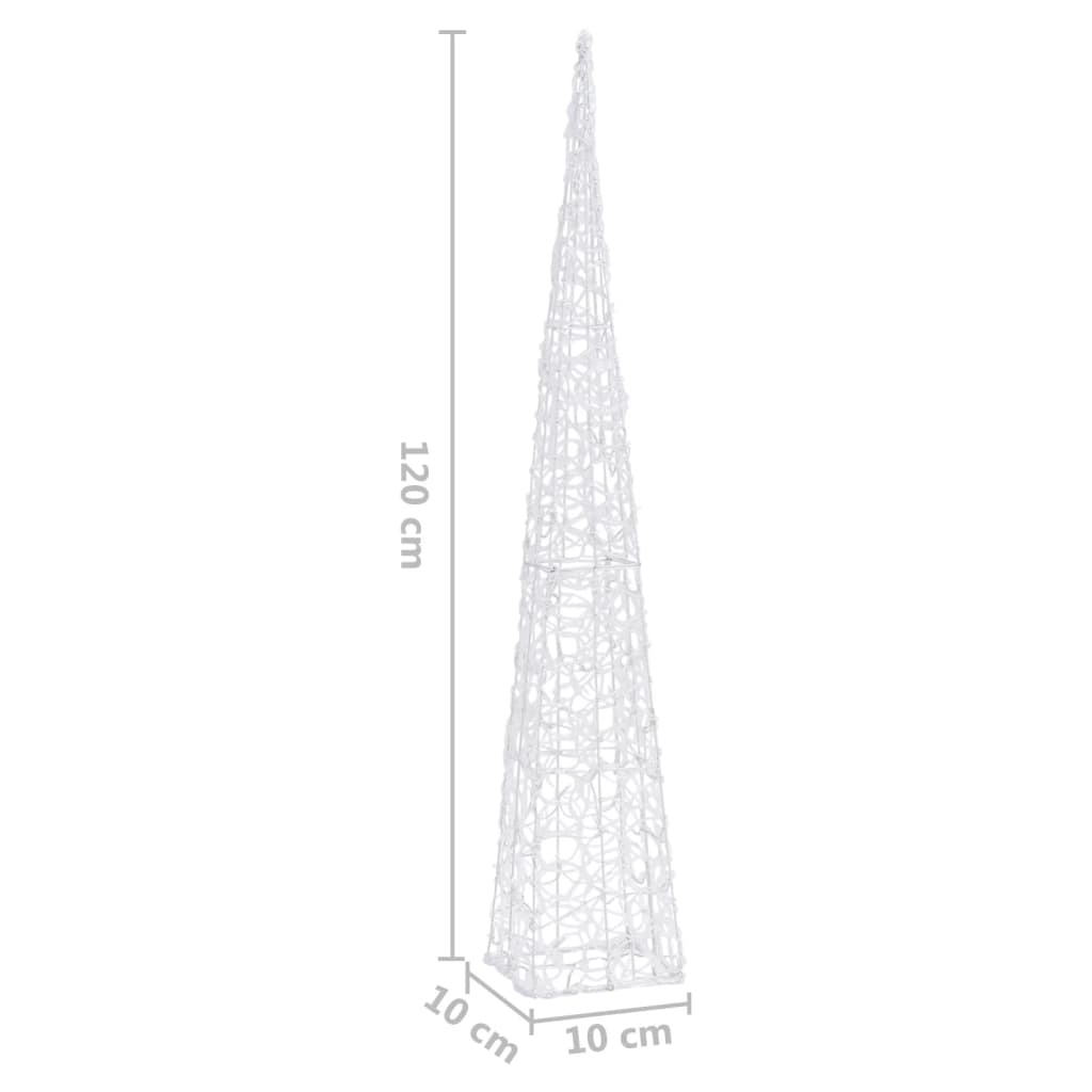 LED-Leuchtkegel Acryl Deko Blau 120 cm