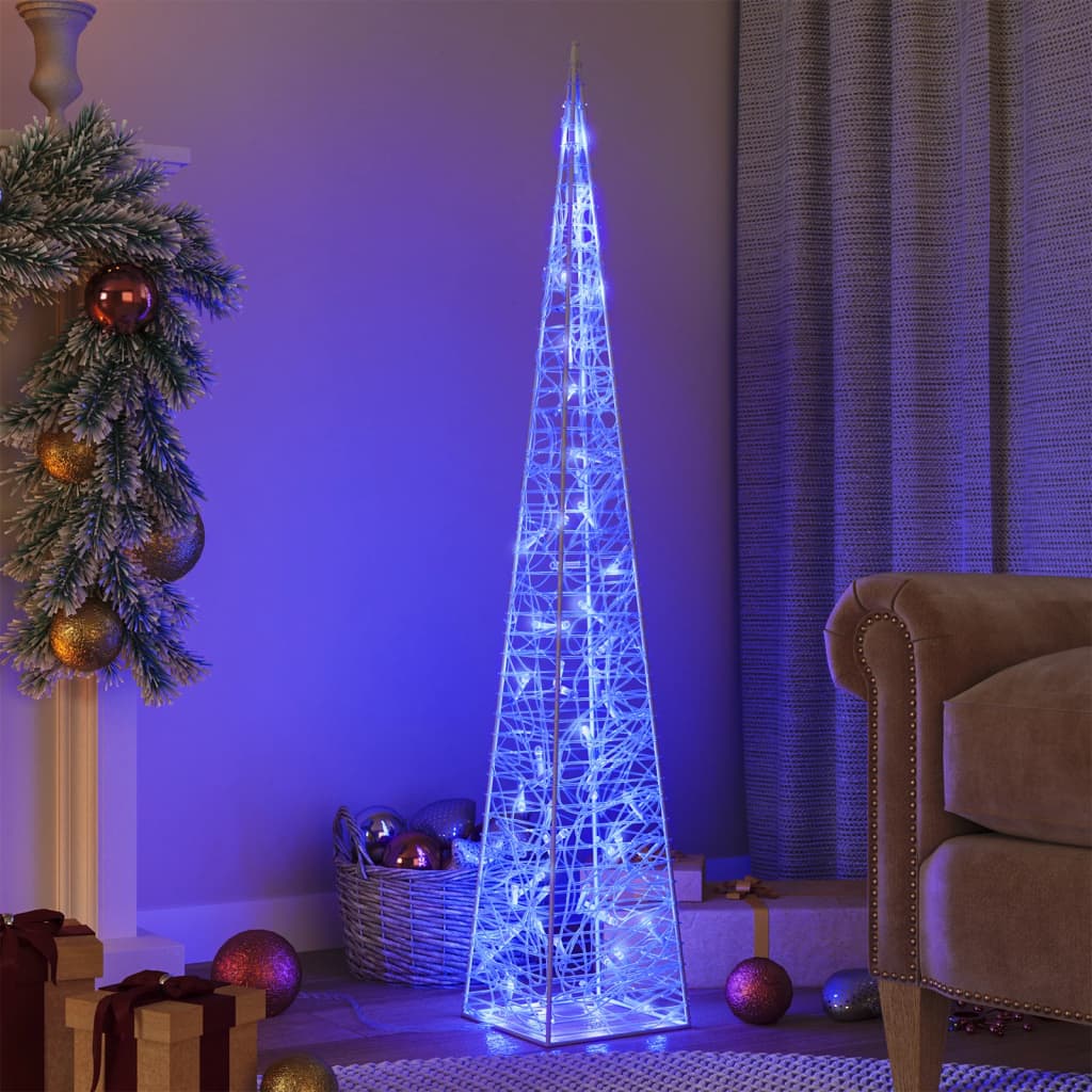 LED-Leuchtkegel Acryl Deko Blau 120 cm