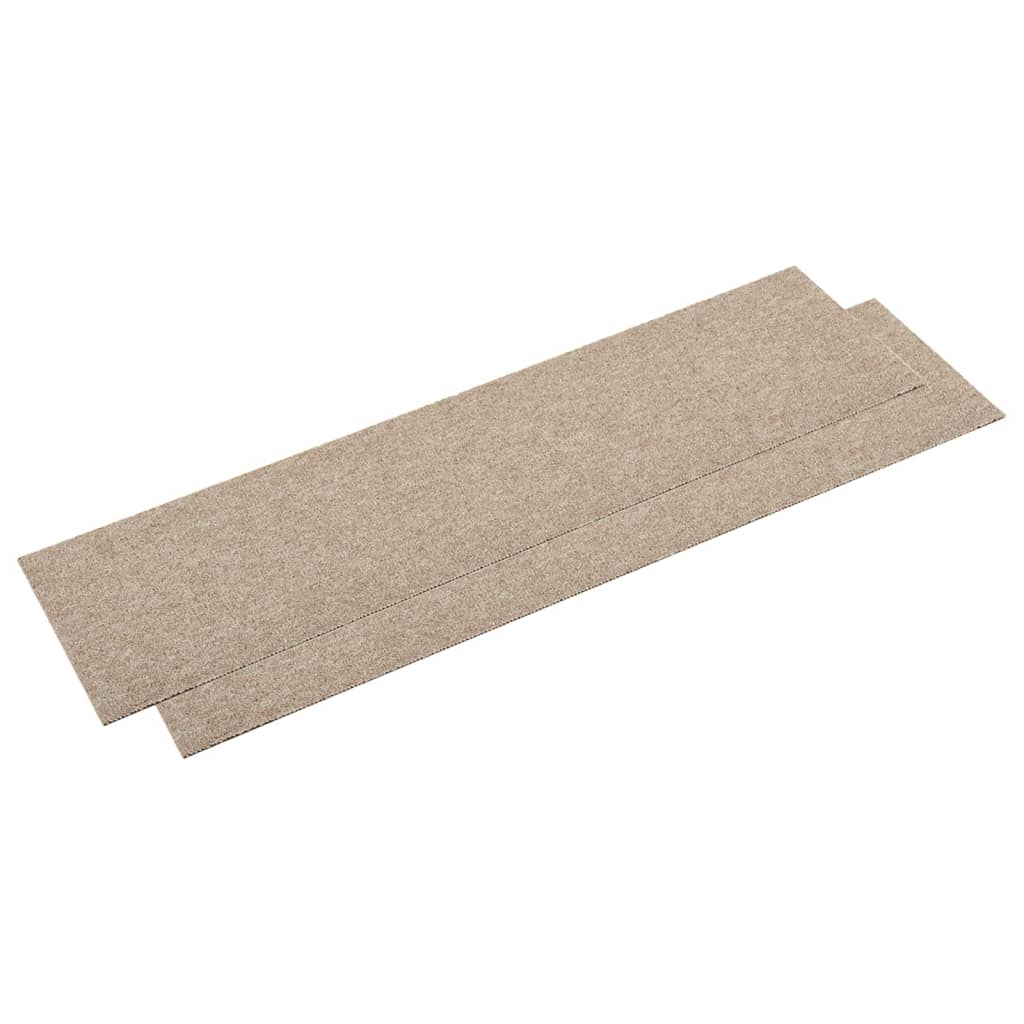 Teppichfliesen 16 Stk. 4 m² 25x100 cm Hellbeige