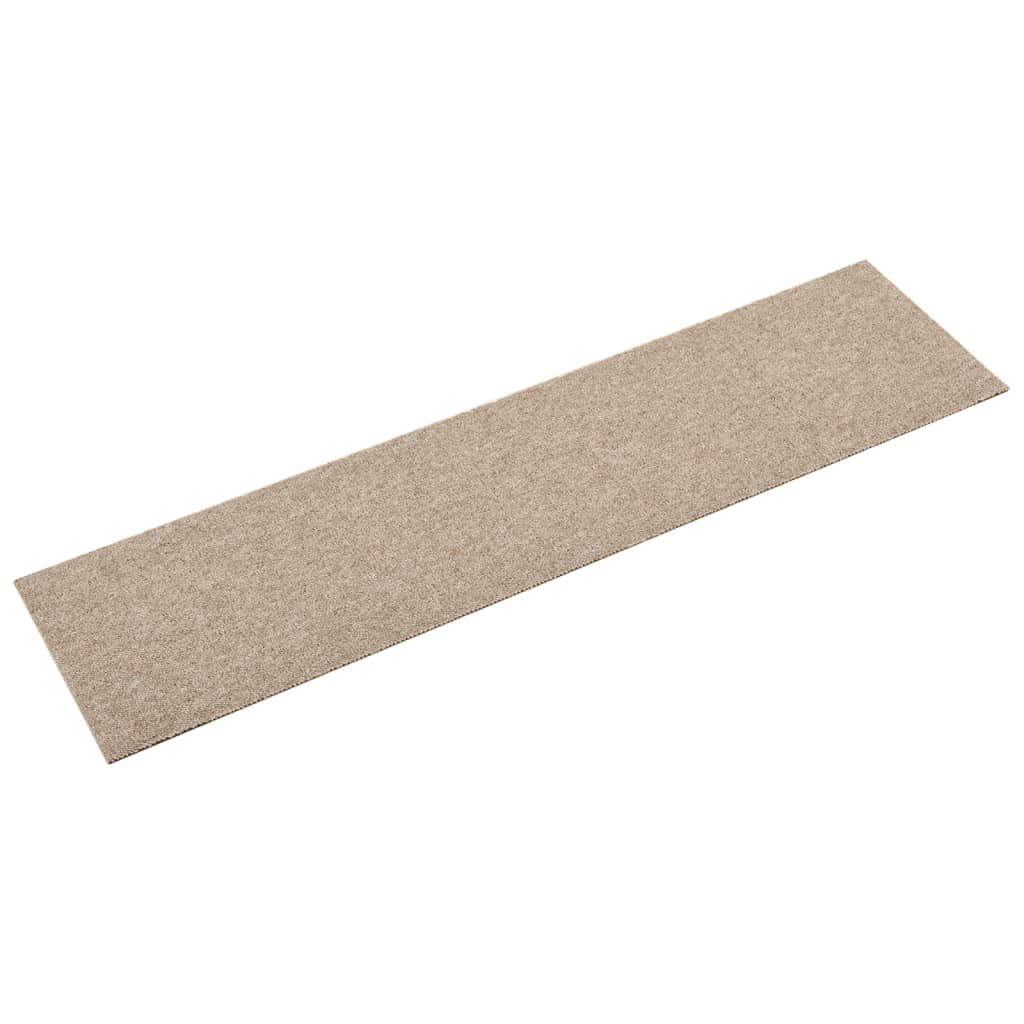 Teppichfliesen 16 Stk. 4 m² 25x100 cm Hellbeige