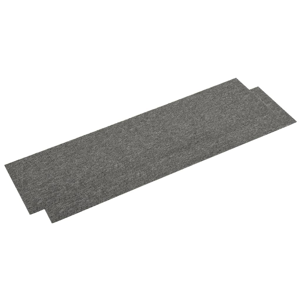 Teppichfliesen 16 Stk. 4 m² 25x100 cm Grau