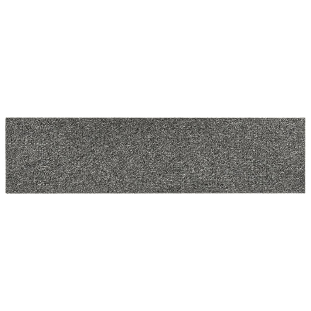 Teppichfliesen 16 Stk. 4 m² 25x100 cm Grau
