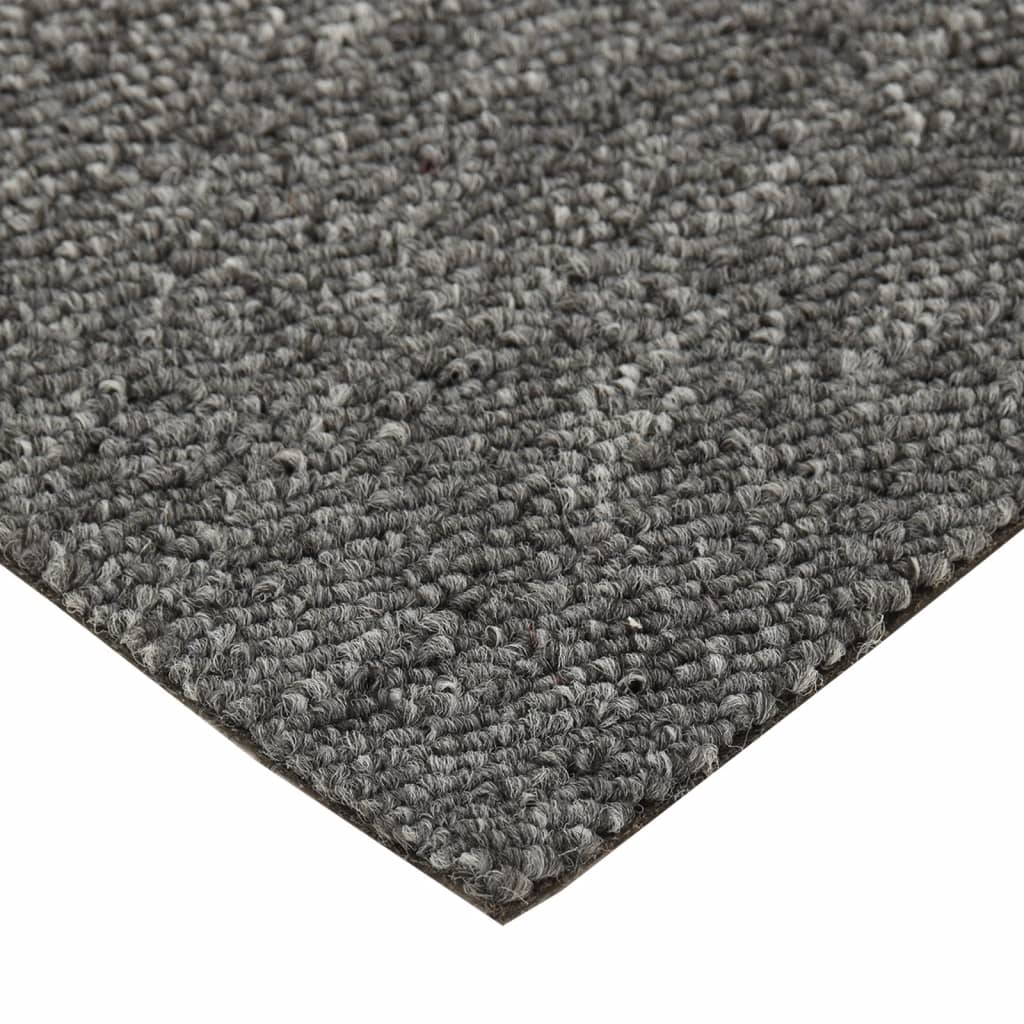 Teppichfliesen 16 Stk. 4 m² 25x100 cm Grau
