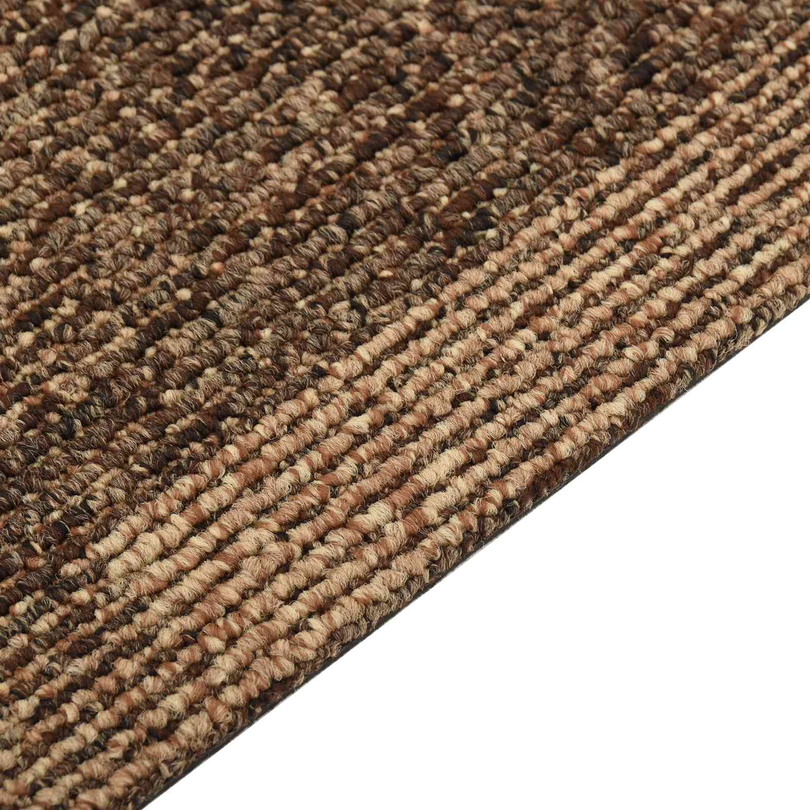 Boden Teppich 20 stk. Braun 50 x 50 cm PP Niedriger Flor