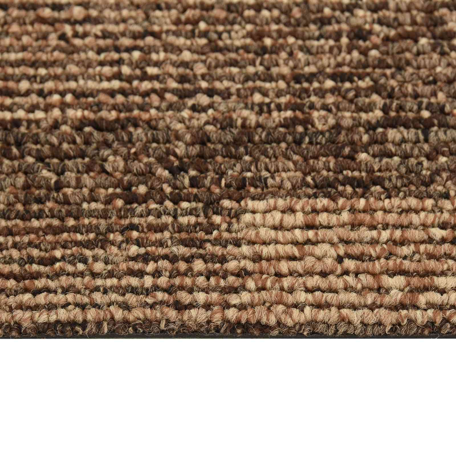 Boden Teppich 20 stk. Braun 50 x 50 cm PP Niedriger Flor