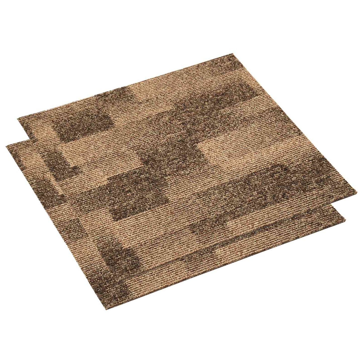 Boden Teppich 20 stk. Braun 50 x 50 cm PP Niedriger Flor