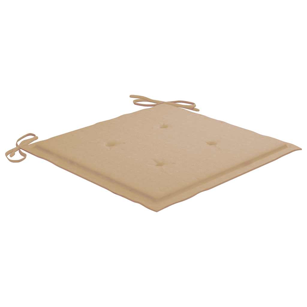 Klappstühle mit Kissen, 4-teilig, Massivholz Teakholz