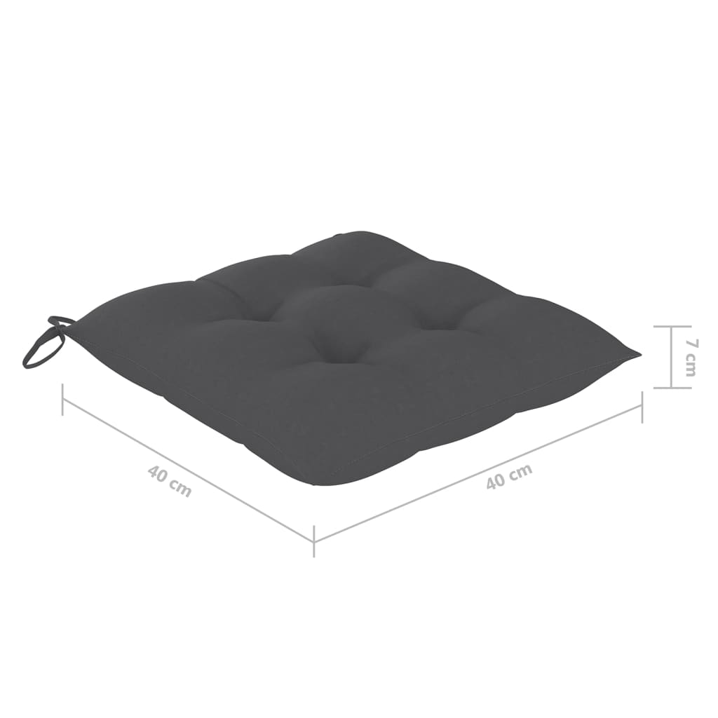 Klappstühle mit Kissen, 4-teilig, Massivholz Teakholz