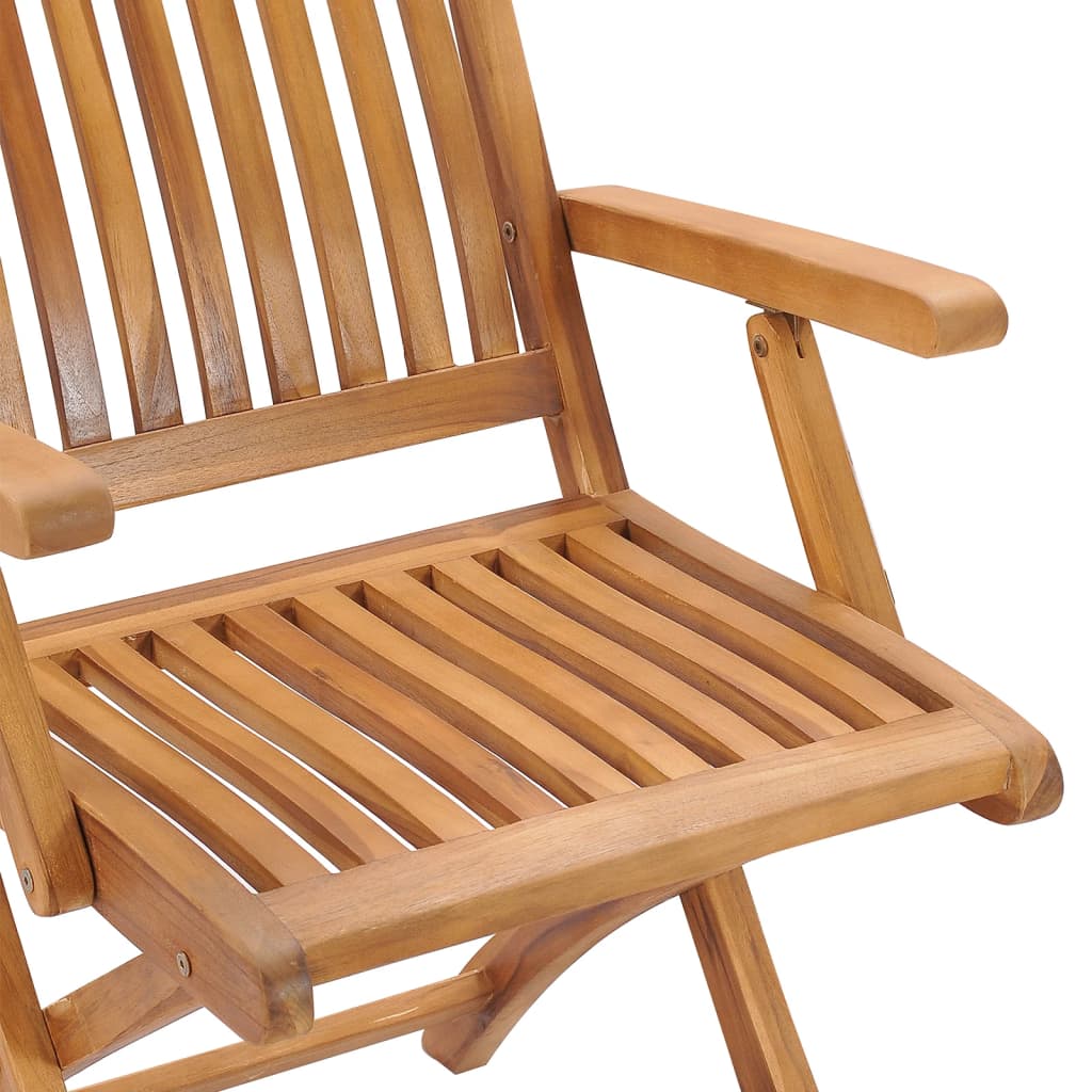 Klappstühle mit Kissen, 4-teilig, Massivholz Teakholz