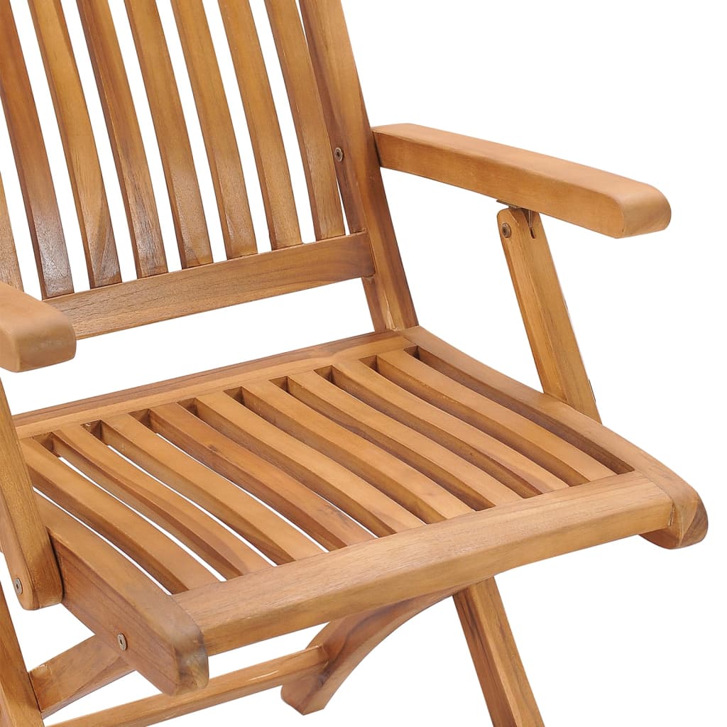 Klappstühle mit Kissen, 4-teilig, Massivholz Teakholz