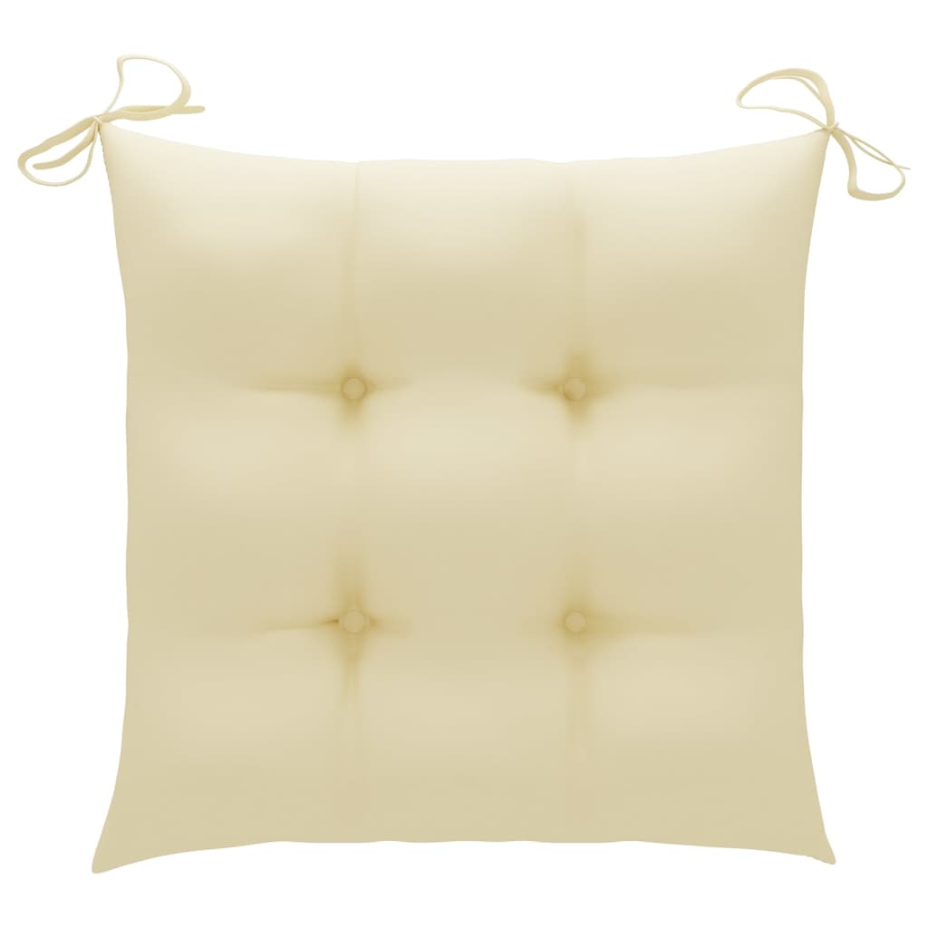 Klappstühle mit Kissen, 4-teilig, Massivholz Teakholz
