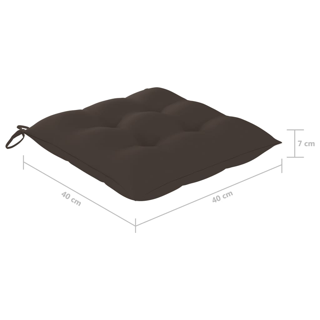 Klappstühle mit Kissen, 4-teilig, Massivholz Teakholz