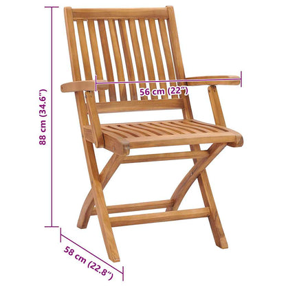 Klappstühle mit Kissen, 6-teilig, Massivholz Teakholz