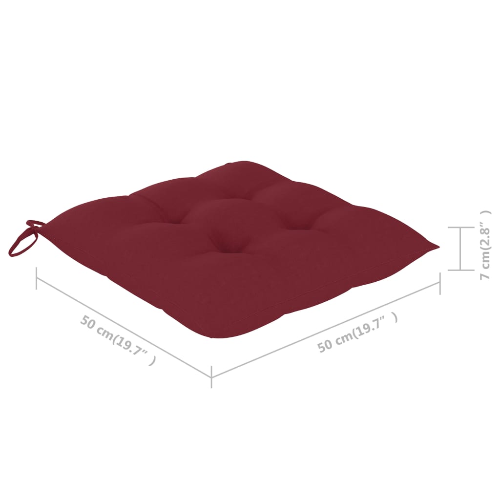 Klappstühle mit Kissen, 4-teilig, Massivholz Teakholz