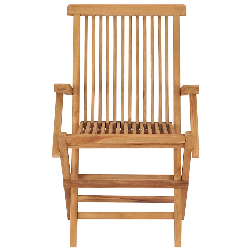 Klappstühle mit Anthrazit Kissen 8 Stk. Massivholz Teak