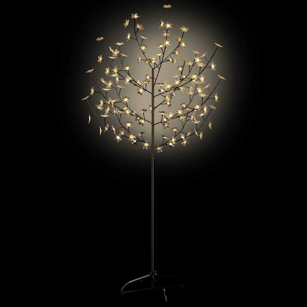 Christmas Tree 120 LEDs Warm White Light Cherry Blossom 150 cm (US only) - Untranslated