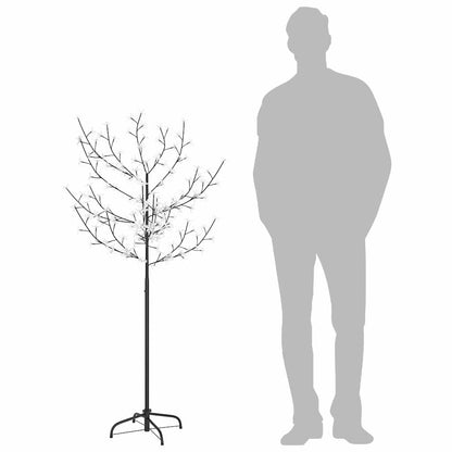 Christmas Tree 120 LEDs Warm White Light Cherry Blossom 150 cm (US only) - Untranslated