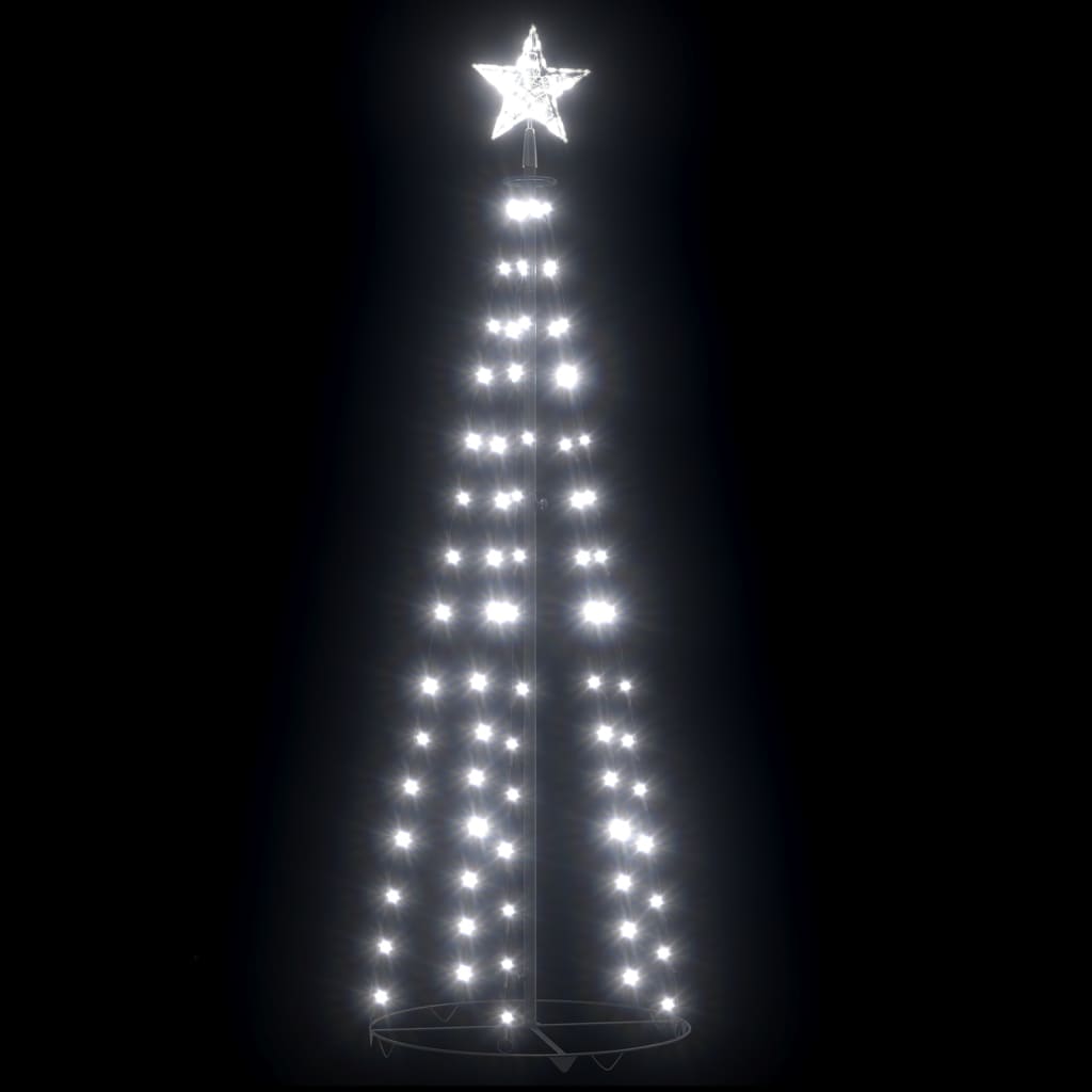 Christmas tree cone shape 84 LEDs decoration cold white 50x150 cm