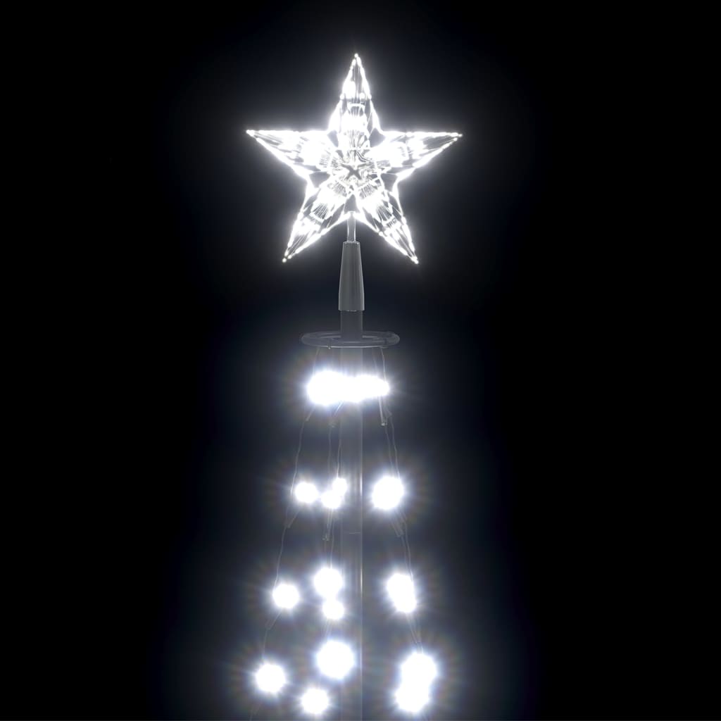 Christmas tree cone shape 84 LEDs decoration cold white 50x150 cm