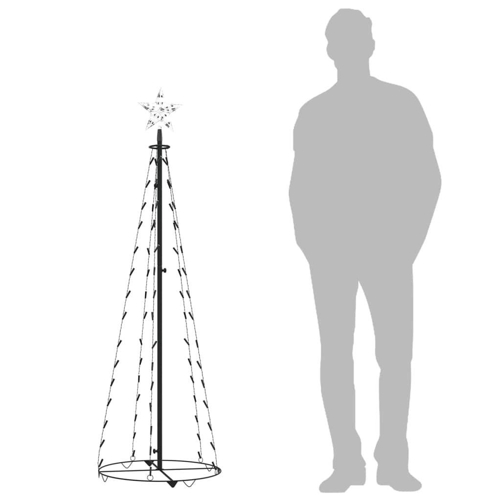 Christmas tree cone shape 84 LEDs decoration cold white 50x150 cm
