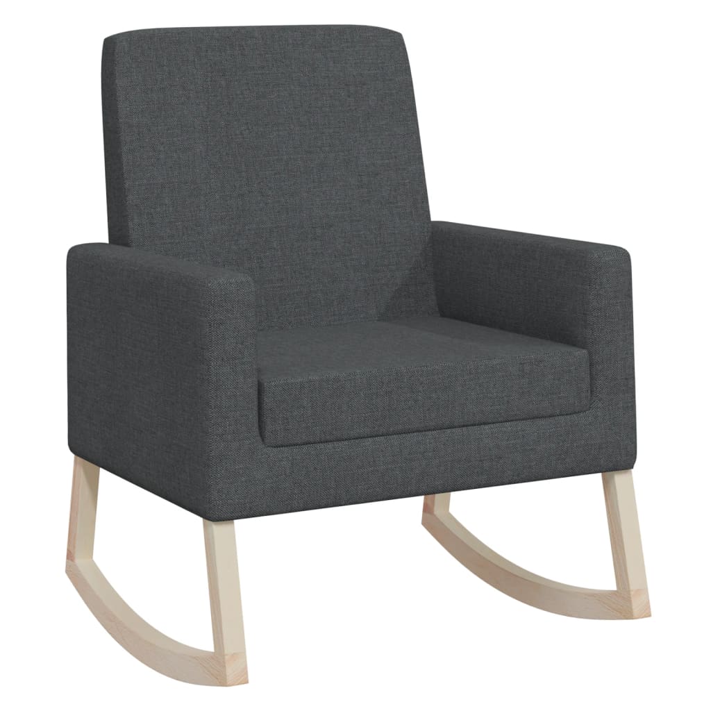 Schaukelstuhl Dunkelgrau Stoff