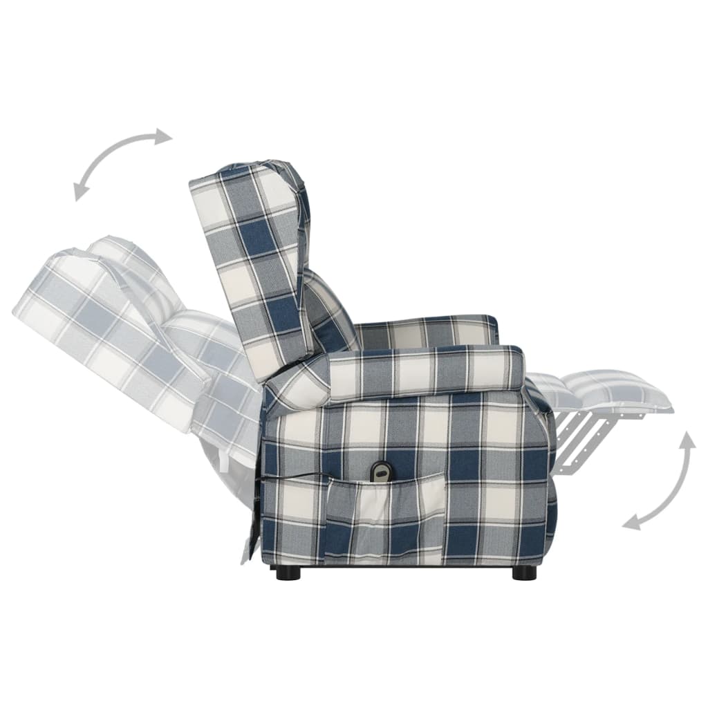 Aufstehsessel Blau Stoff