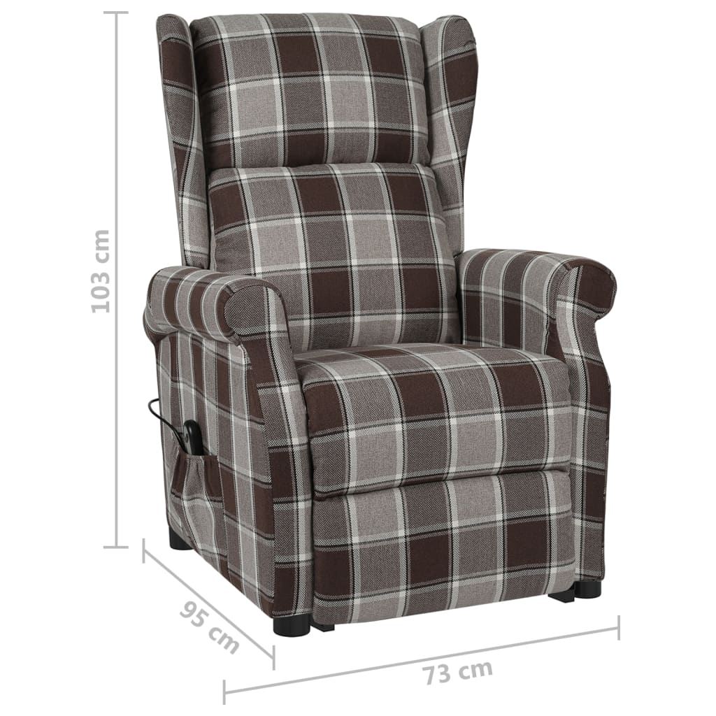 Aufstehsessel Braun Stoff