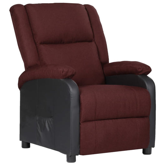 Relaxsessel Lila Kunstleder und Stoff