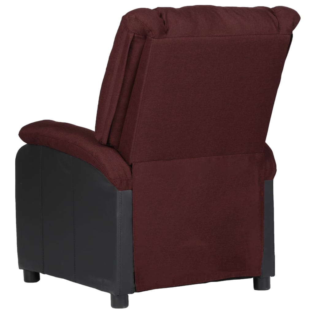 Relaxsessel Lila Kunstleder und Stoff