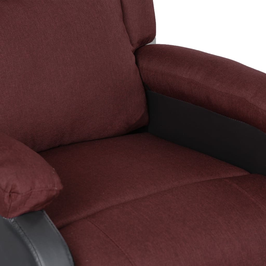 Relaxsessel Lila Kunstleder und Stoff