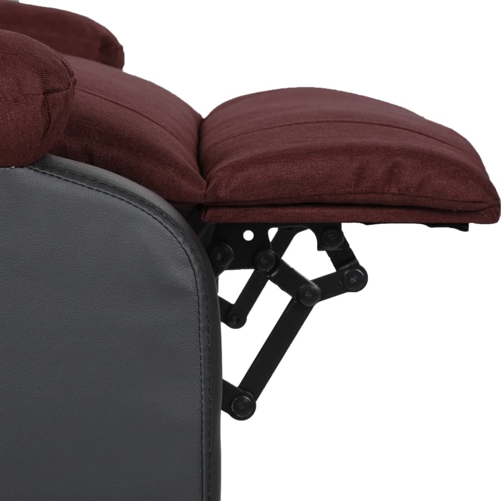 Relaxsessel Lila Kunstleder und Stoff