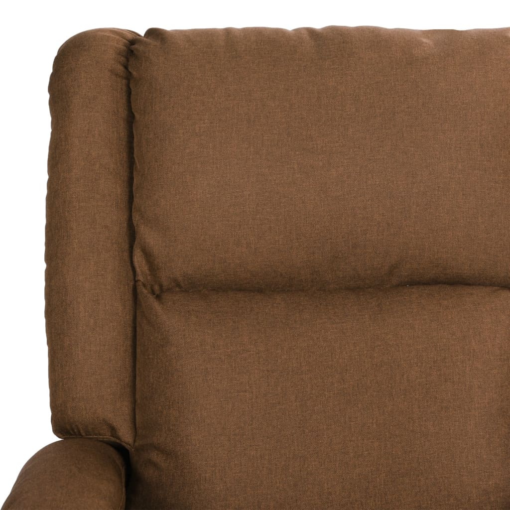 Relaxsessel Taupe Kunstleder und Stoff