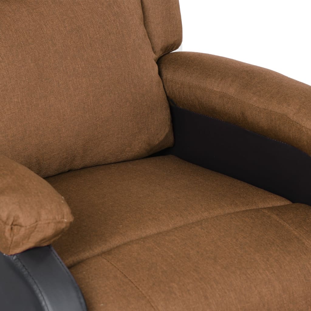 Relaxsessel Taupe Kunstleder und Stoff