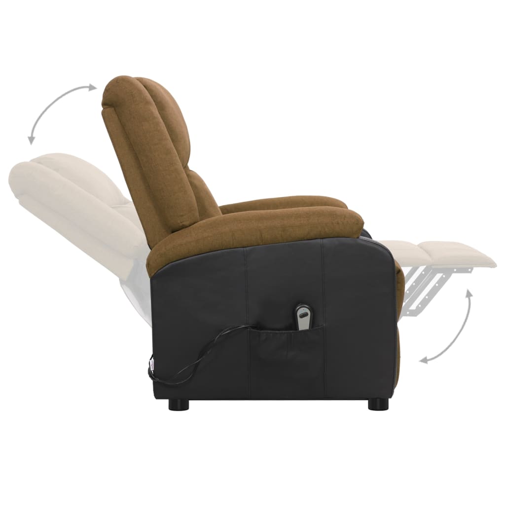 Aufstehsessel Braun Stoff