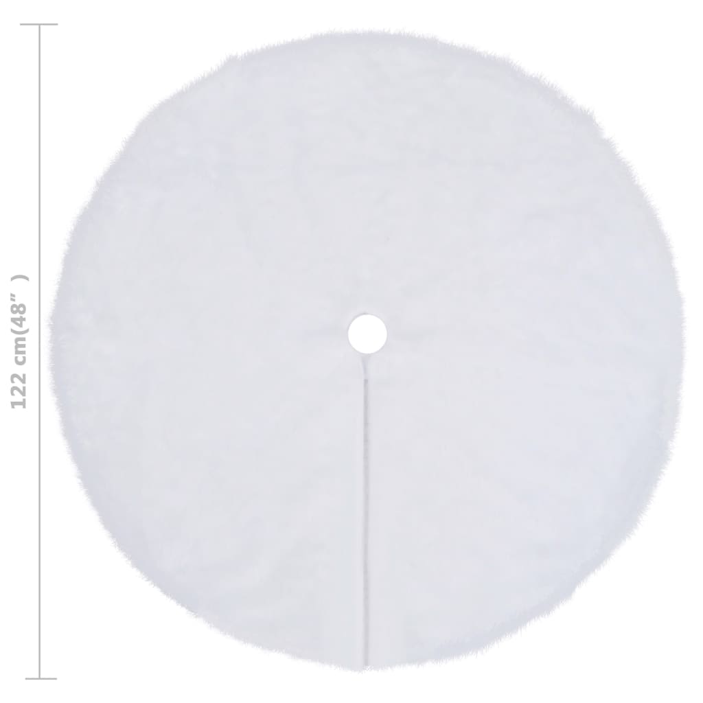 Weihnachtsbaumrock Weiß 122 cm Kunstfell