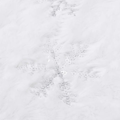 Luxus-Weihnachtsbaumrock Weiß 90 cm Kunstfell