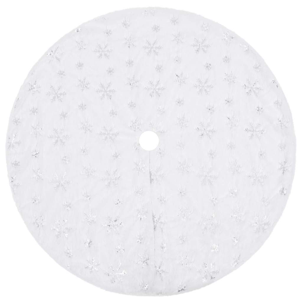 Luxus-Weihnachtsbaumrock Weiß 122 cm Kunstfell