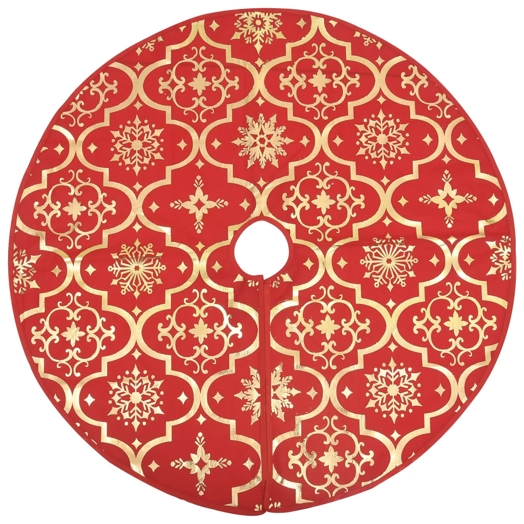 Luxus-Weihnachtsbaumrock mit Socke Rot 122 cm Stoff