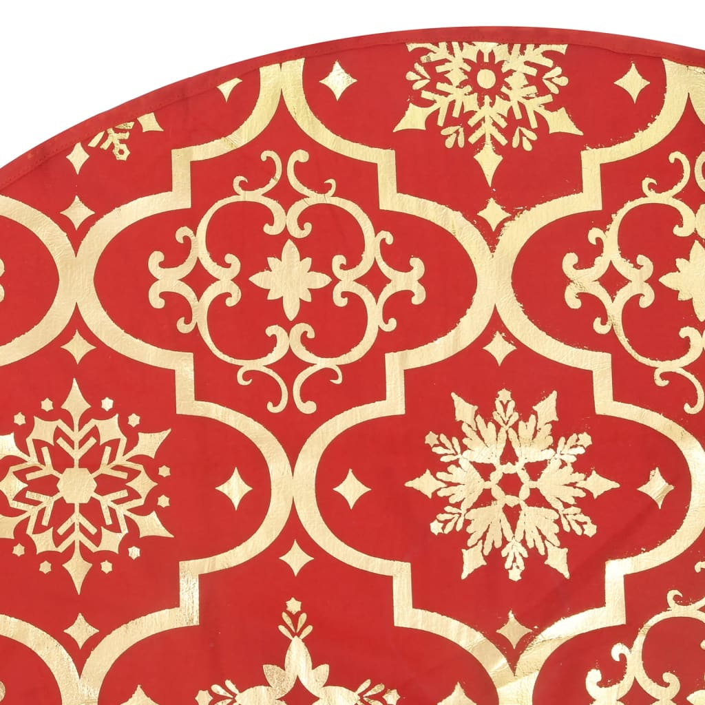 Luxus-Weihnachtsbaumrock mit Socke Rot 122 cm Stoff