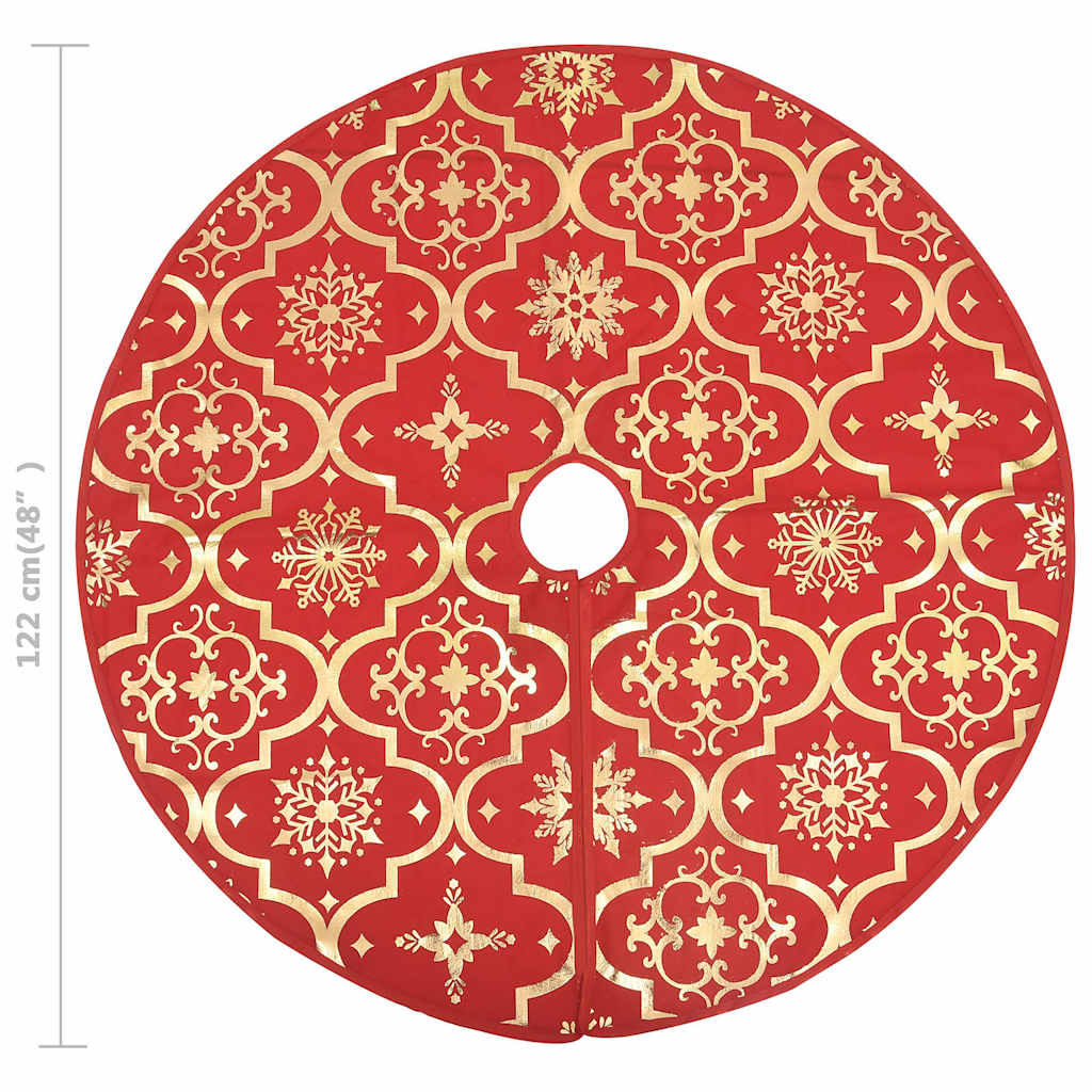 Luxus-Weihnachtsbaumrock mit Socke Rot 122 cm Stoff
