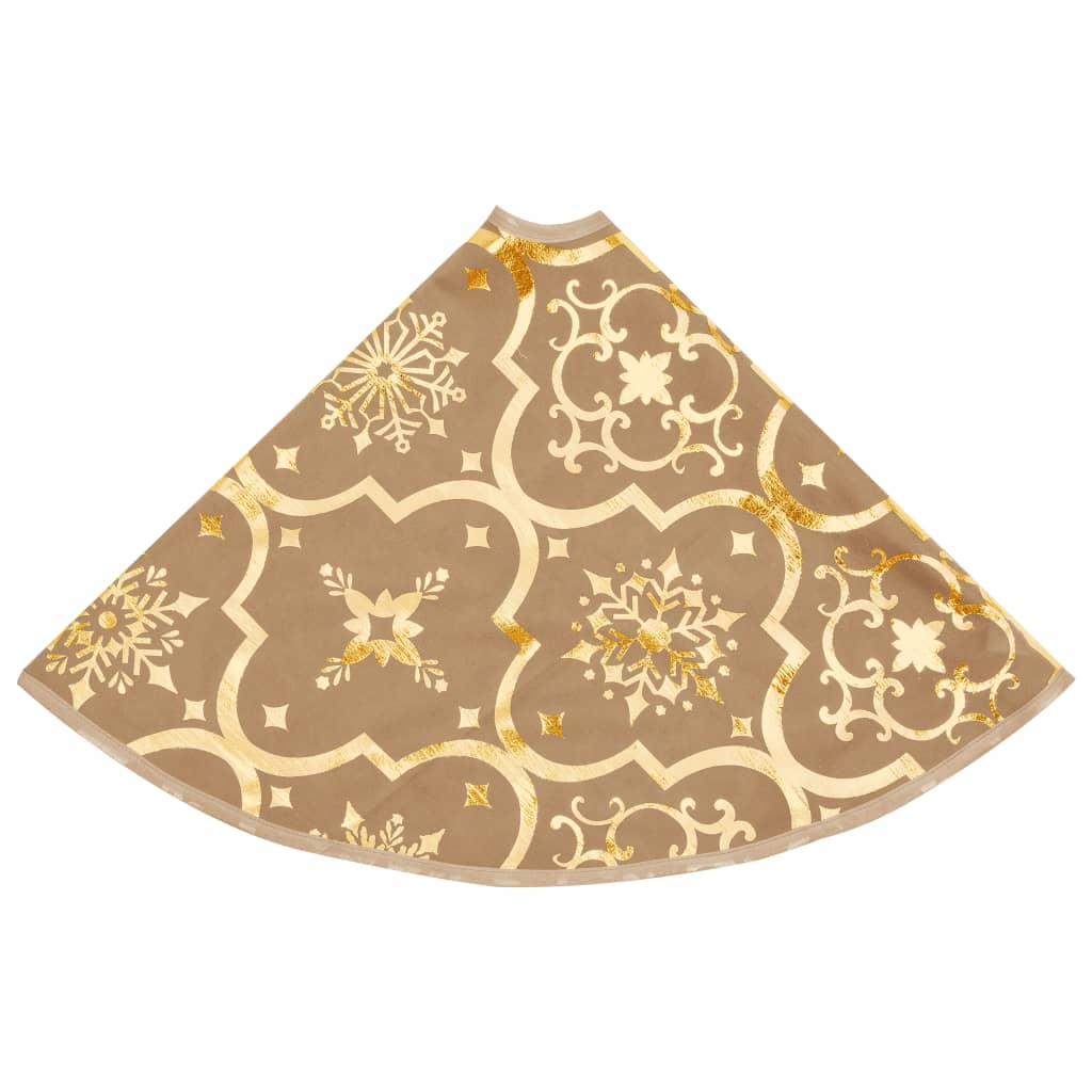 Luxus-Weihnachtsbaumdecke mit Socke Gelb 90 cm Stoff
