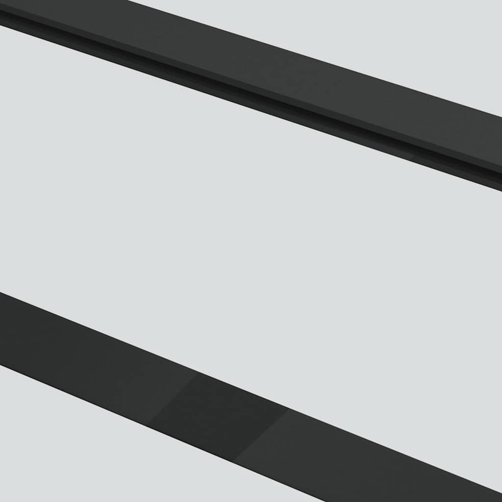 Schiebetür ESG-Glas und Aluminium 76x205 cm Schwarz