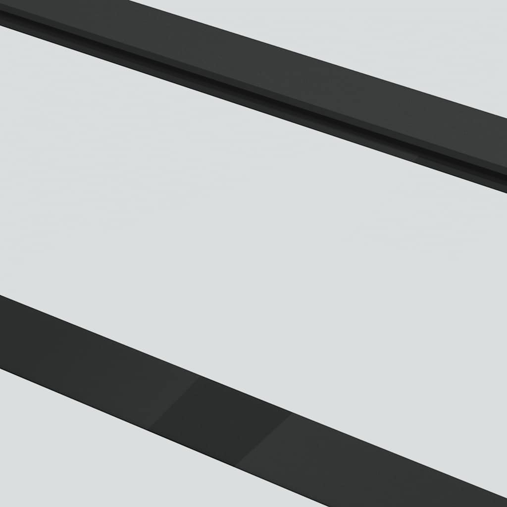 Schiebetür ESG-Glas und Aluminium 90x205 cm Schwarz